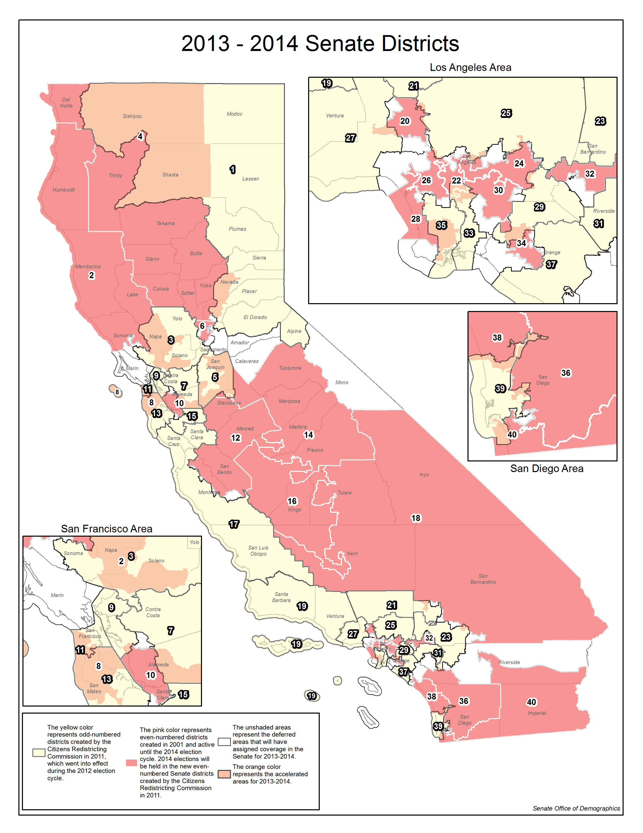 2013-2014 Senate District Map